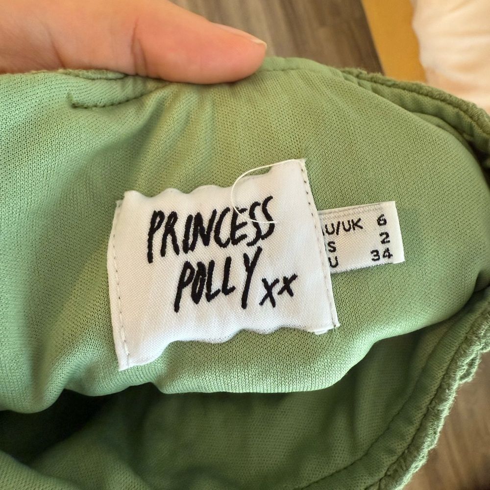 Princess Polly Matilda Maxi Set Green size 2 skirt and top matching set - Picture 6 of 12